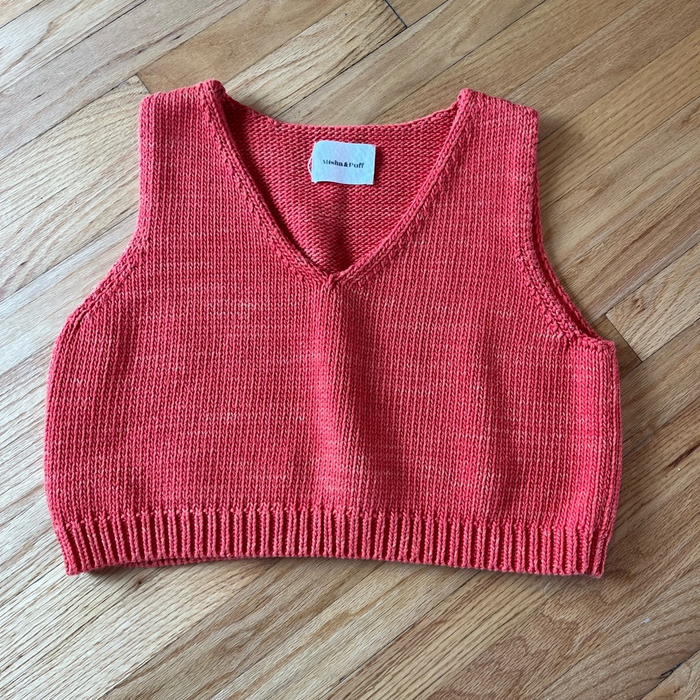 Misha and puff persimmon box vest